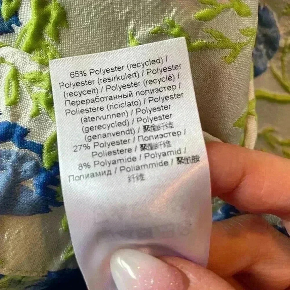 New Ganni Floral jacquard off shoulder blouse top size EU 38 US 6 - Picture 8 of 11